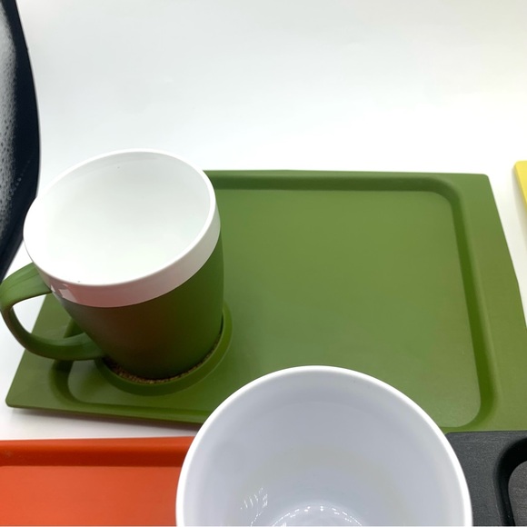 MCM Set of 4 Serving Snack Trays & Mugs ACCA Ware by David Douglas Vinta… - Picture 4 of 16